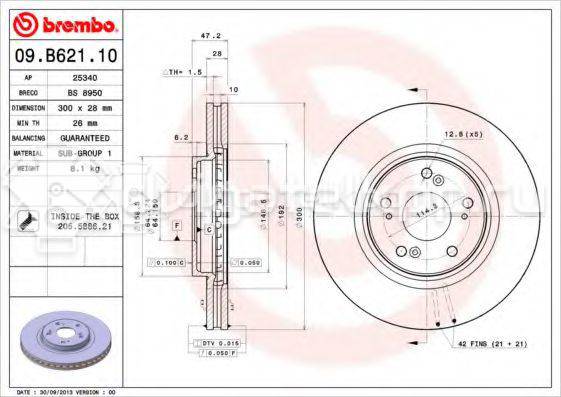 Фото Диск тормозной передний вентилируемый  45251TA1A01 для Honda Accord {forloop.counter}}