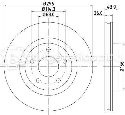 Фото Диск тормозной передний вентилируемый  40206JG00A для Nissan X-Trail / Sunny / Qashqai / Juke F15 / Pulsar C13 {forloop.counter}}