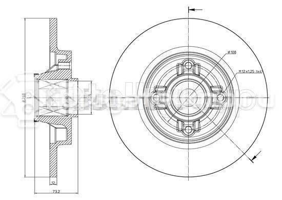 Фото Диск тормозной задний  424946 для Peugeot 308 / 5008 / 3008 / Partner {forloop.counter}}