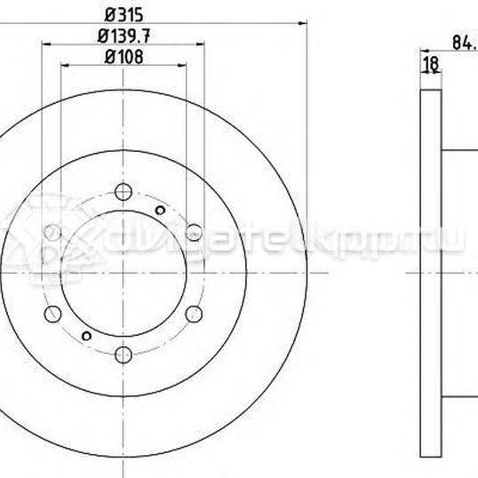 Фото Диск тормозной задний  MB618797 для Mitsubishi Pajero / L